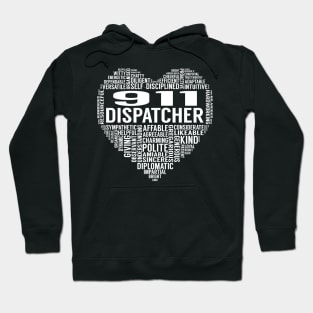 911 Dispatcher Heart Hoodie